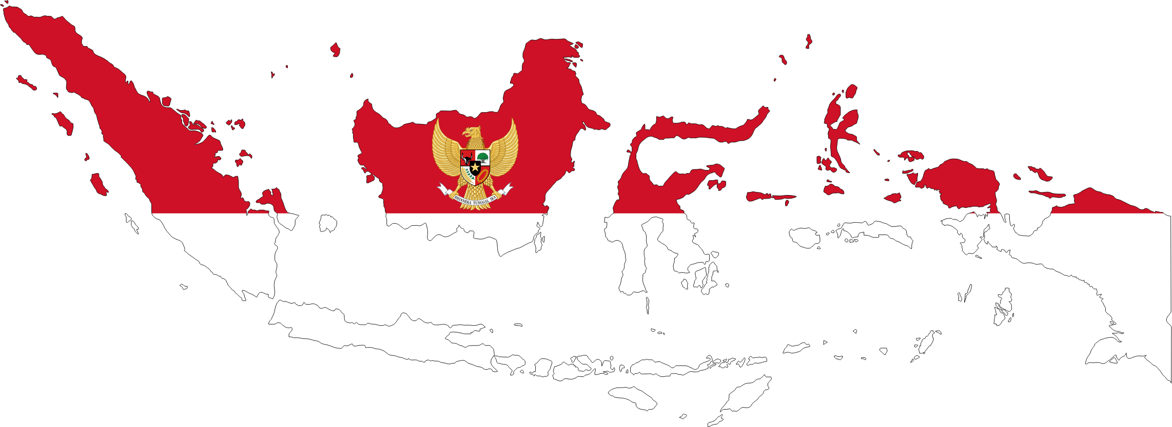 This Free Icons Png Design Of Indonesia Map Flag With (2284x834), Png Download