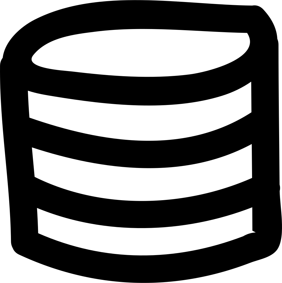 Database Gross Rustic Lines Symbol Comments - Simbolo Banco De Dados Preto (980x984), Png Download