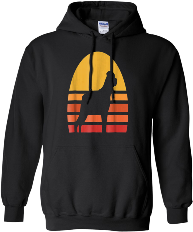 Retro Sun Rottweiler Silhouette T-shirt For Dog Lovers - Queens Are Born In October 19 (800x800), Png Download