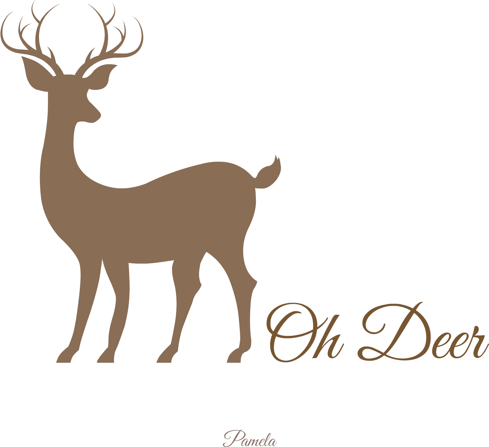 Deer Cabin - Deer Forest Christmas Greeting Cards (2000x1753), Png Download
