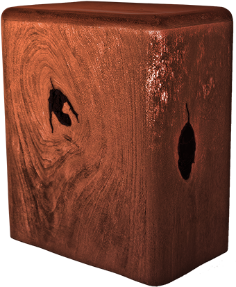 Rustic - Wood Cremation Urn (343x420), Png Download