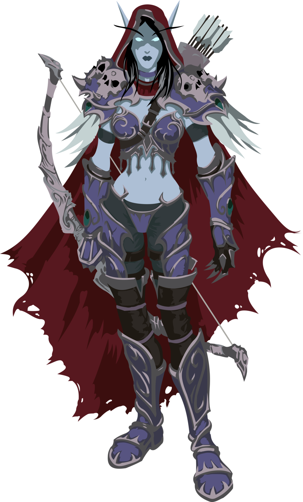 World Of Warcraft By - World Of Warcraft Sylvanas Png (1024x1695), Png Download