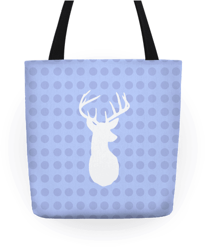 Deer Silhouette Tote - Deer Silhouette Tote Bag: Funny Tote Bag Eer, Purple (484x484), Png Download