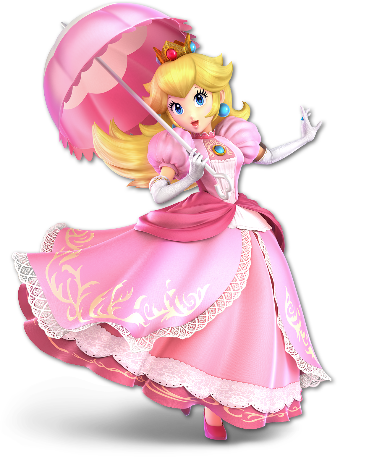 Peach - Super Smash Bros Ultimate Peach (1319x1545), Png Download