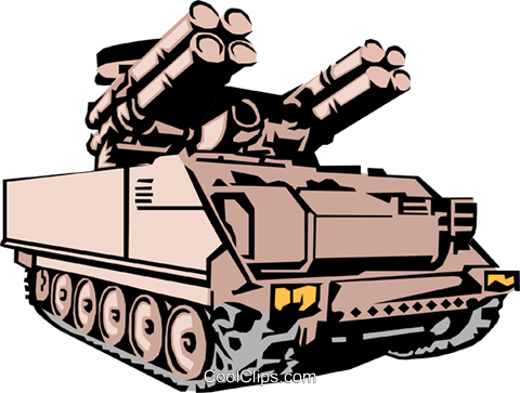 Mobile Rocket Launcher Royalty Free Vector Clip Art - Missilies Launcher Png (480x363), Png Download