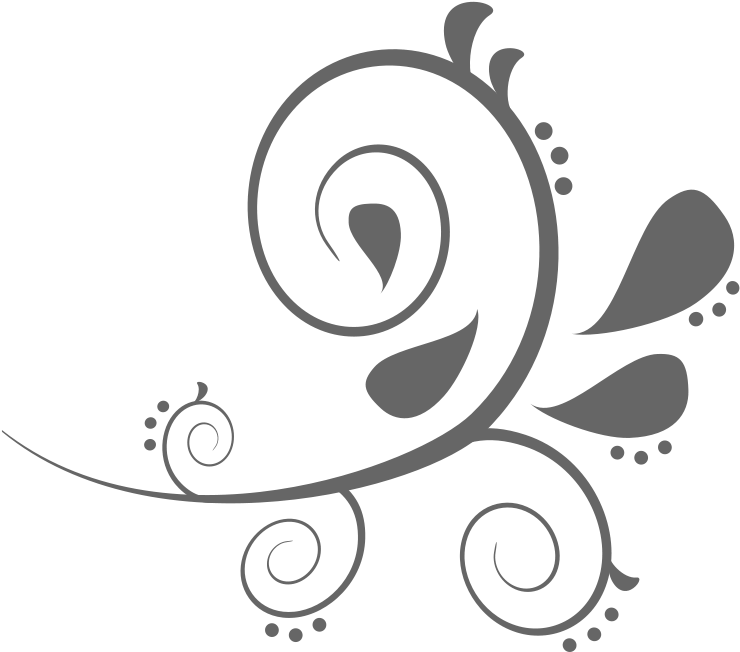 Black White Line Art Tatoo Flower Px - Swirls Transparent Background (555x555), Png Download