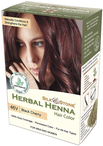 Herbal Henna Hair Color - Silk & Stone Herbal Henna Hair Color #35: Dark (500x570), Png Download