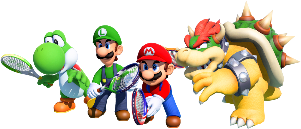 Mario Tennis Aces Transparent Background Png - Mario Tennis Aces Bowser (1024x471), Png Download