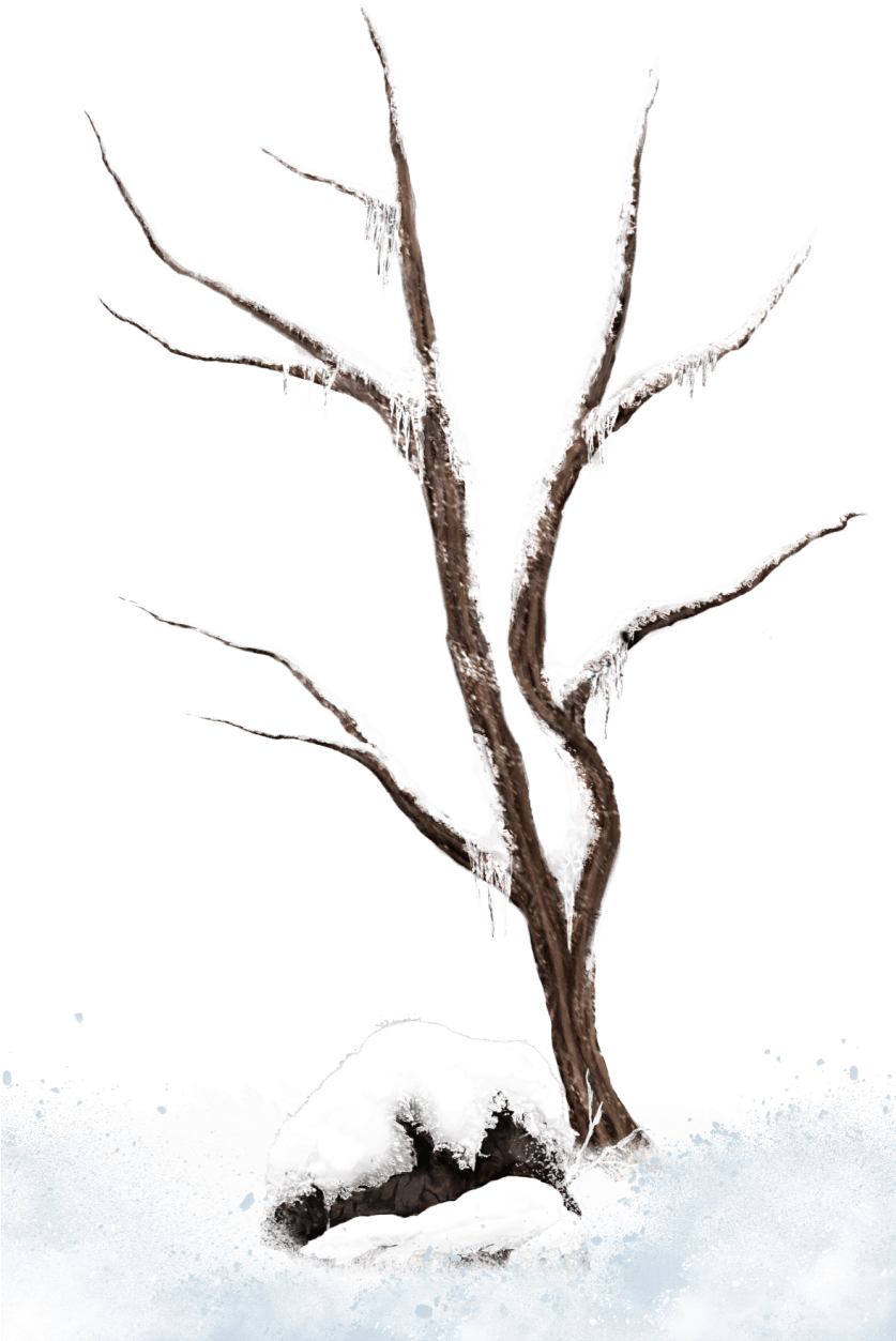 Brown Winter Snowy Tree Png Clipart Picture - Snow (836x1280), Png Download