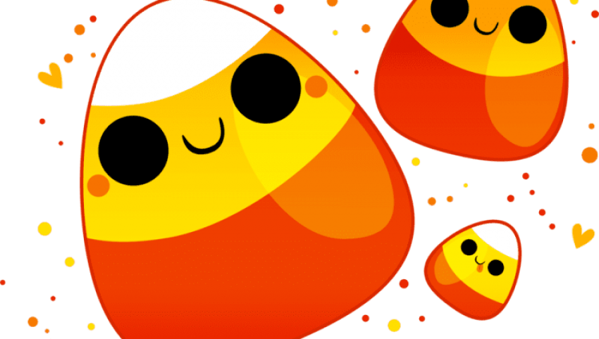 Cute Halloween Candy Candy Corn Cute Halloween Candy - Cute Halloween Candy Corn (750x425), Png Download