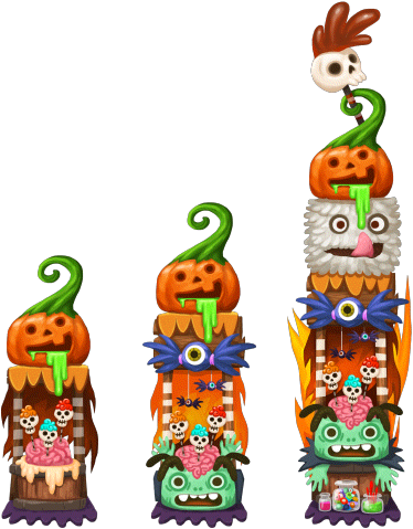 Halloween Business Halloween Candy Shop Level 1to3 - Halloween (374x479), Png Download