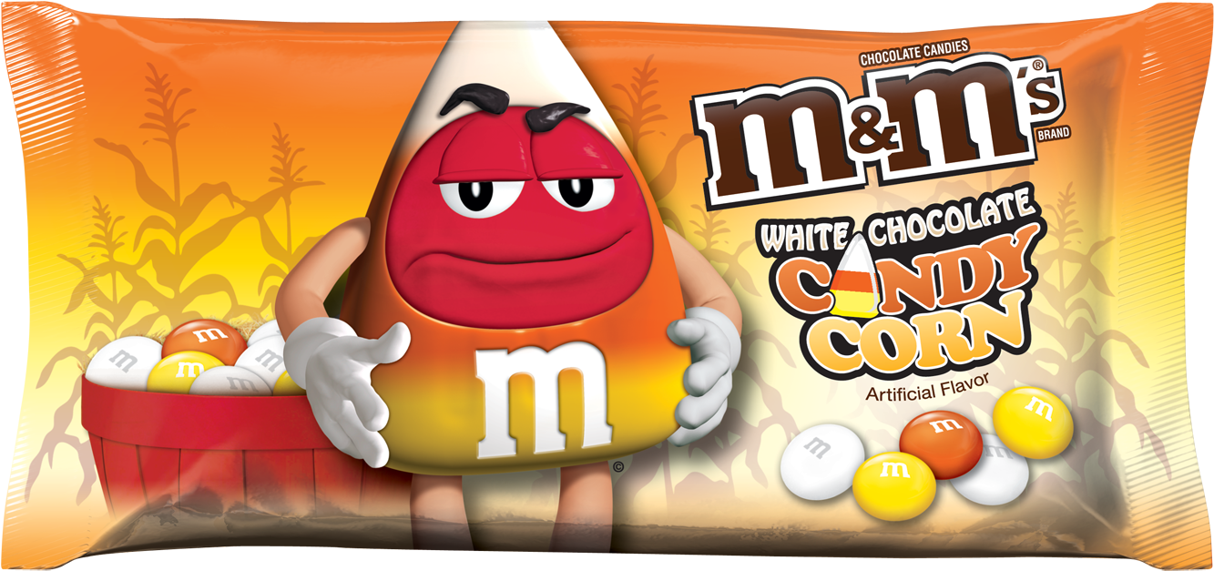 Make Way For A New Halloween Candy, And Five Colorful, - M&m Candy Corn (1440x669), Png Download