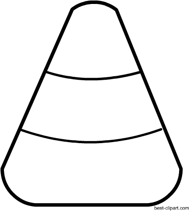 Black And White Halloween Clip Art - Candy Corn (450x450), Png Download