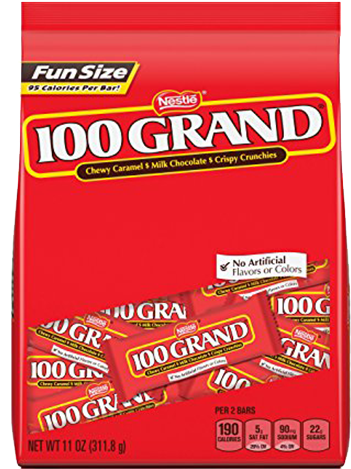 100 Grand Fun Size Candy Bars - Nestle 100 Grand Candy Bars, Fun Size - 11 Oz Bag (500x500), Png Download