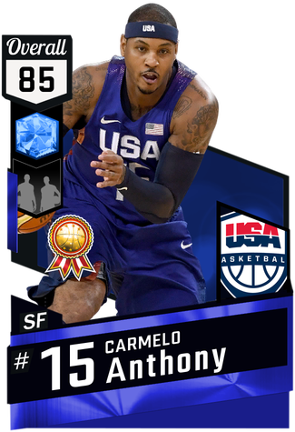 Carmelo Anthony Sapphire Card - Wall Decal: Usa Basketball Logo Wall Decal Sticker, (325x475), Png Download