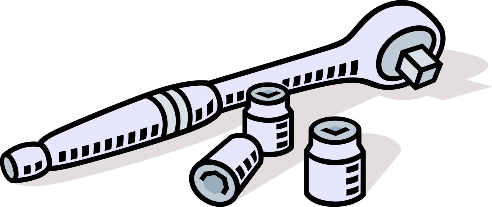 Clipart Free Download Ratchet Image Illustration Of - Socket Wrench (1658x700), Png Download