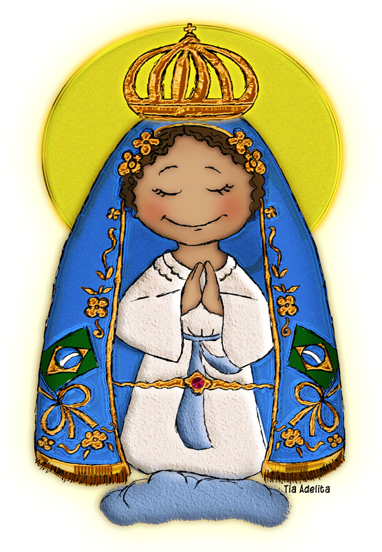 O Brasil Tem Mãe Tem Sim Senhor Nossa Senhora Da Conceição - Nossa Senhora Aparecida Desenho (564x800), Png Download