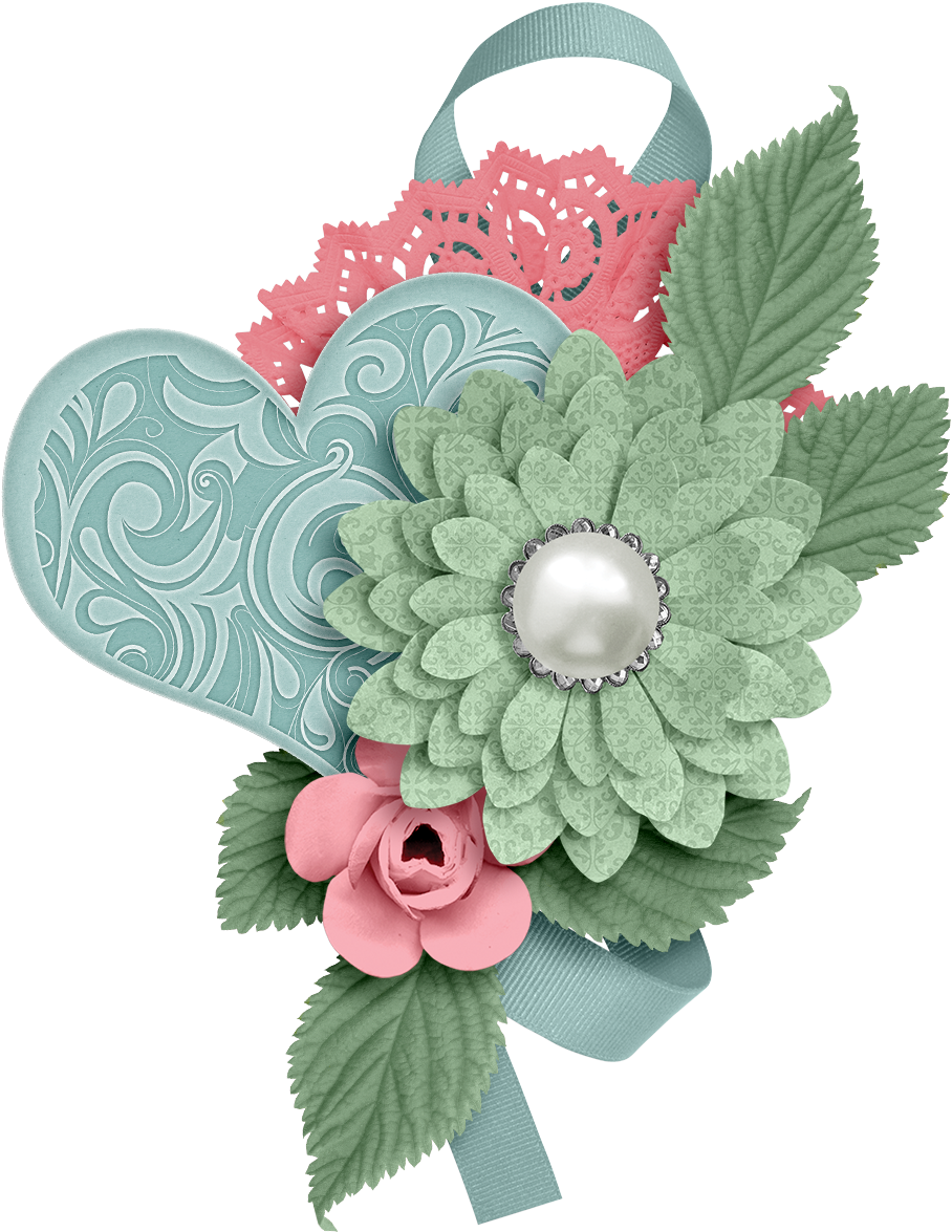 B *✿* Flower Diy Scrapbook, Scrapbook Borders, Scrapbooking - Flower Scrapbook Blue Png (932x1199), Png Download