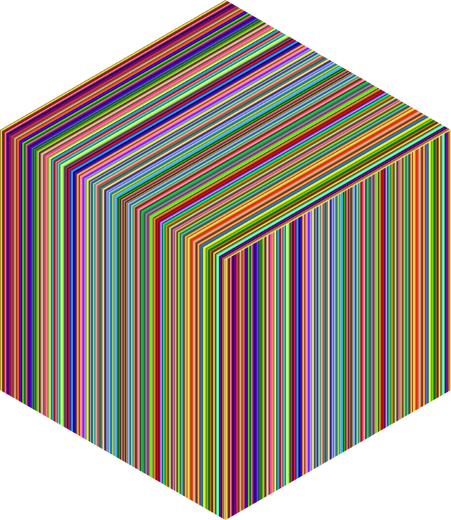 Rubik's Cube Three-dimensional Space Angle Fractal - Rubik's Cube Art (650x750), Png Download