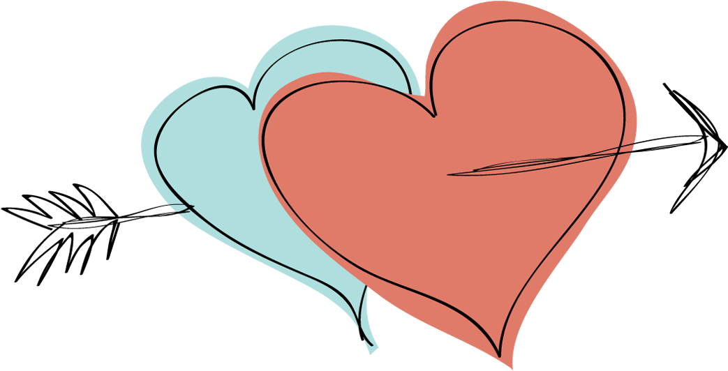 Hand Drawn Wedding Scrapbook-06 - Heart (1160x600), Png Download