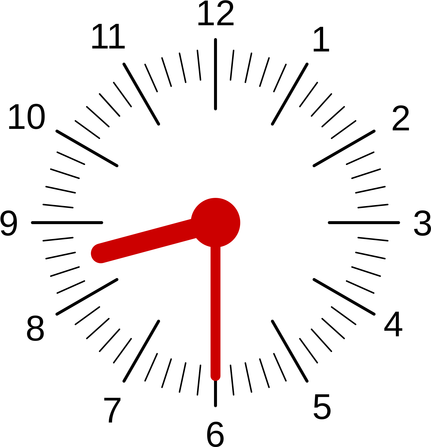 Open - Reloj Con La Hora 11 50 (2000x2000), Png Download