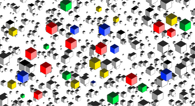 Cube Three-dimensional Space Computer Icons Drawing - Fondos De Cubos Rubik (627x340), Png Download