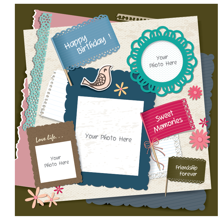 Scrapbooking - Papers (875x803), Png Download