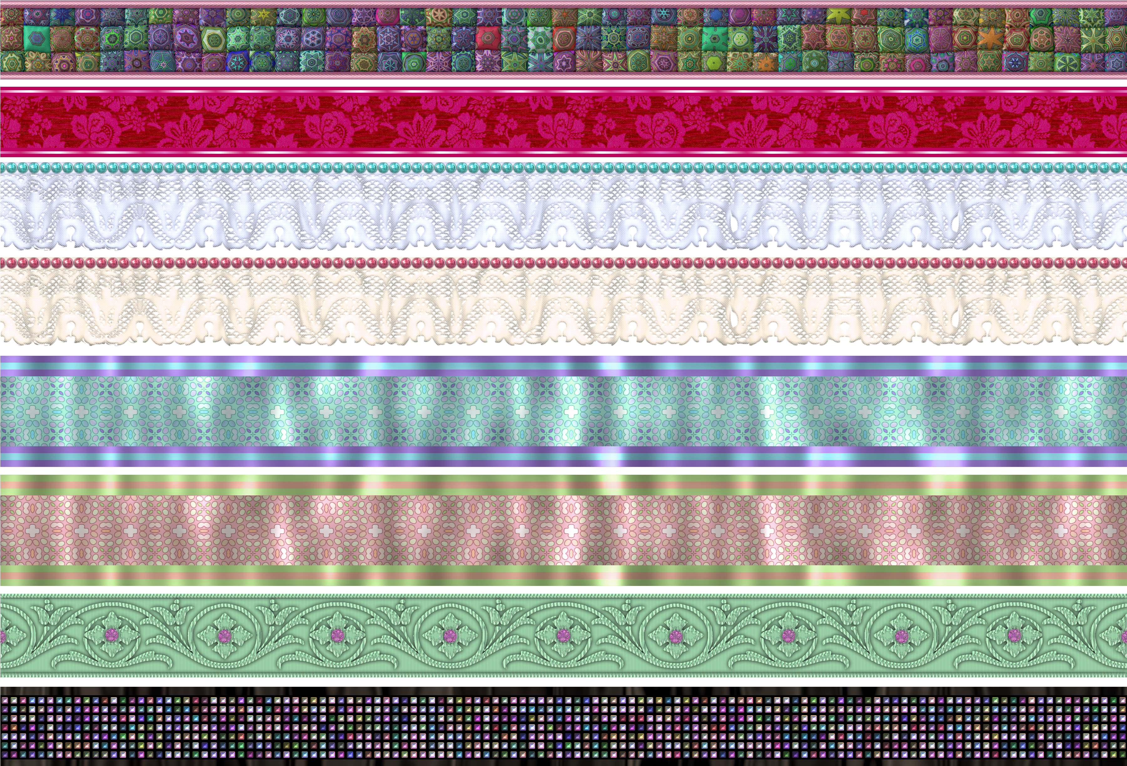 Scrapbook Scrap Elements 1357629 - Colorful Artistic Ornamental Stripe Pattern Tote Bag, (3600x2542), Png Download