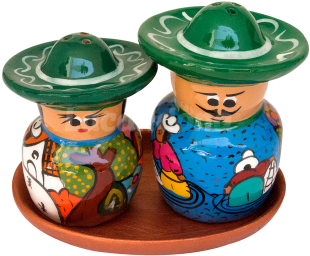 Mariachi Salt And Pepper - Salero Y Pimentero De Mejicanitos (360x360), Png Download