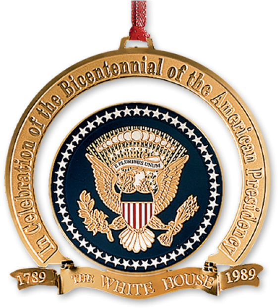 1989 White House Christmas Ornament, The Bicentennial - Chemart White House 1989 Ornament (700x700), Png Download