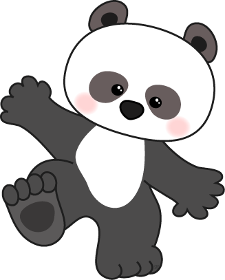 Panda Clipart Panda Scrapbooking Scrapbook Panda - Cute Panda Clip Art Transparent (327x407), Png Download