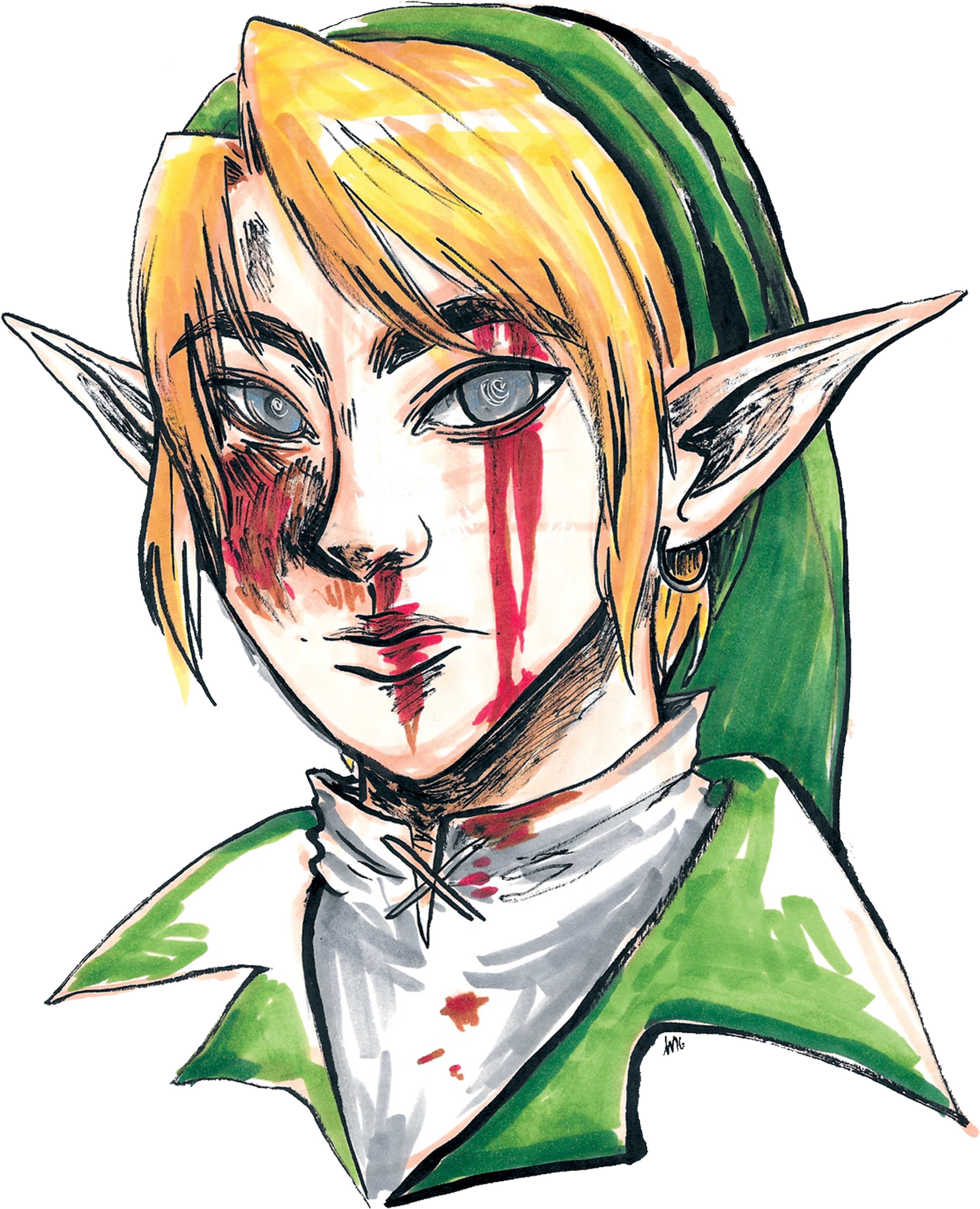 Bloody Link (3869x4800), Png Download