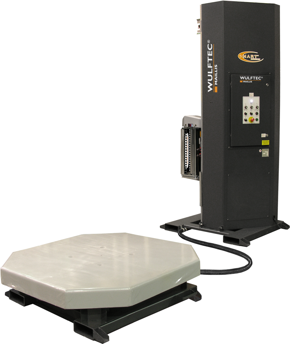 Semi Automatic Turntable Stretch Wrapper - Wulftec International (1041x1200), Png Download