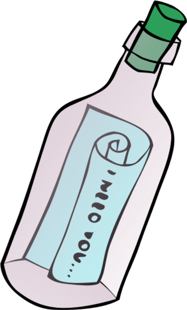 Awesome Blue Baby Bottle Clipart Hd Baby Bottle Icon - Message In A Bottle Love Clipart (600x995), Png Download