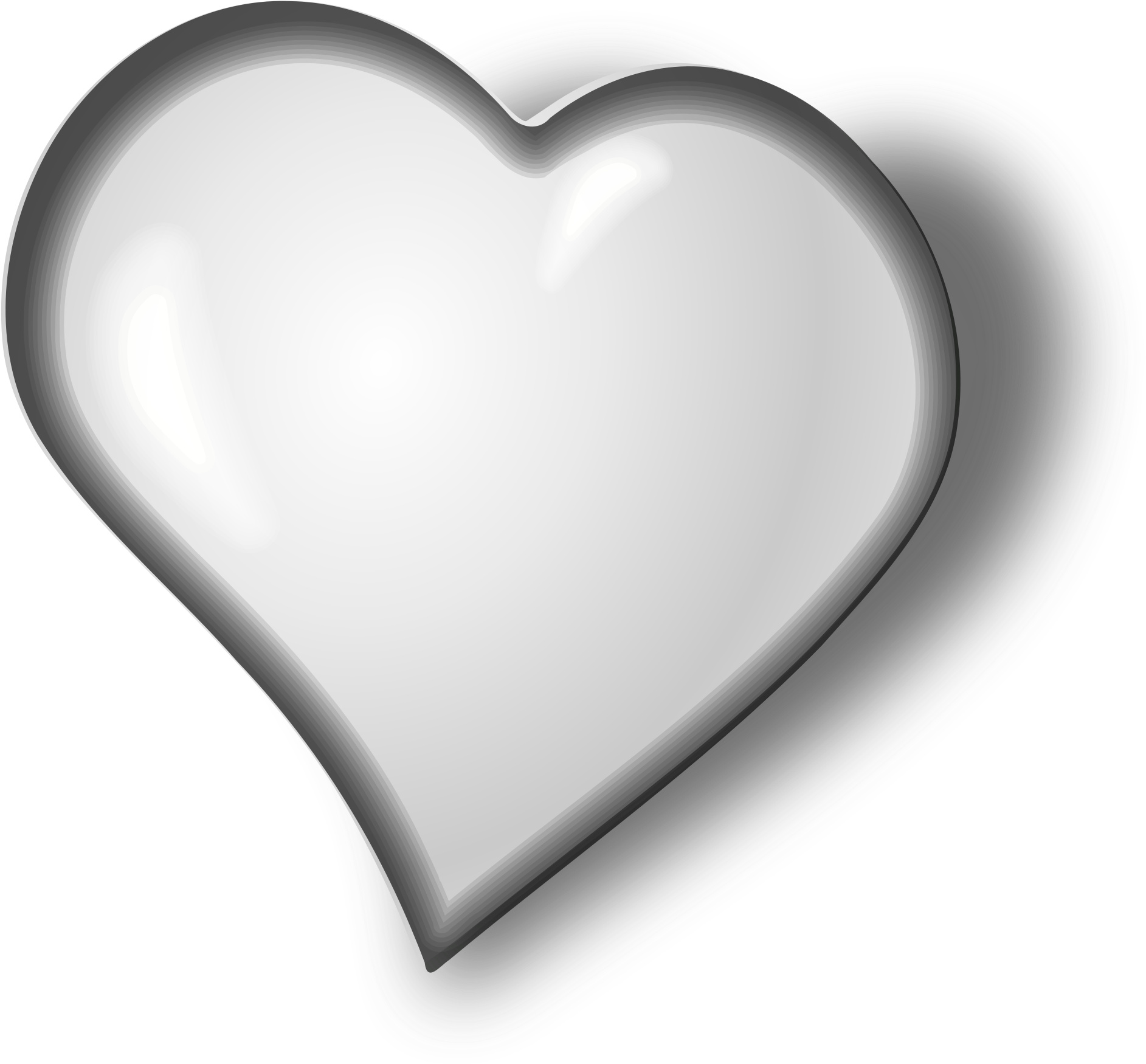 File - White Heart - Svg - Wikimedia Commons Svg Library - Love Heart White Png (2000x2000), Png Download