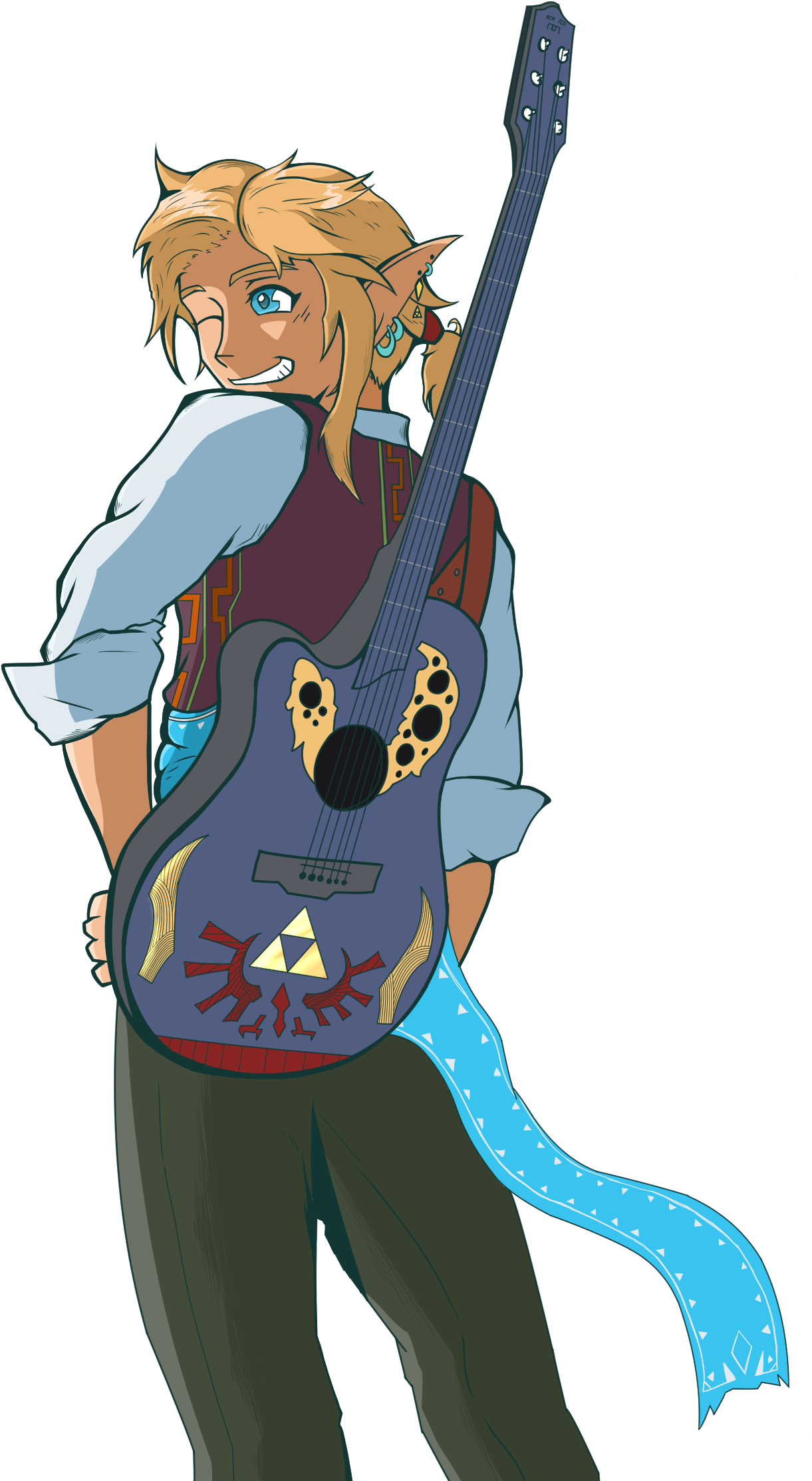 Guitar Clipart Mariachi Guitar - Zelda Mariachi (1689x2265), Png Download