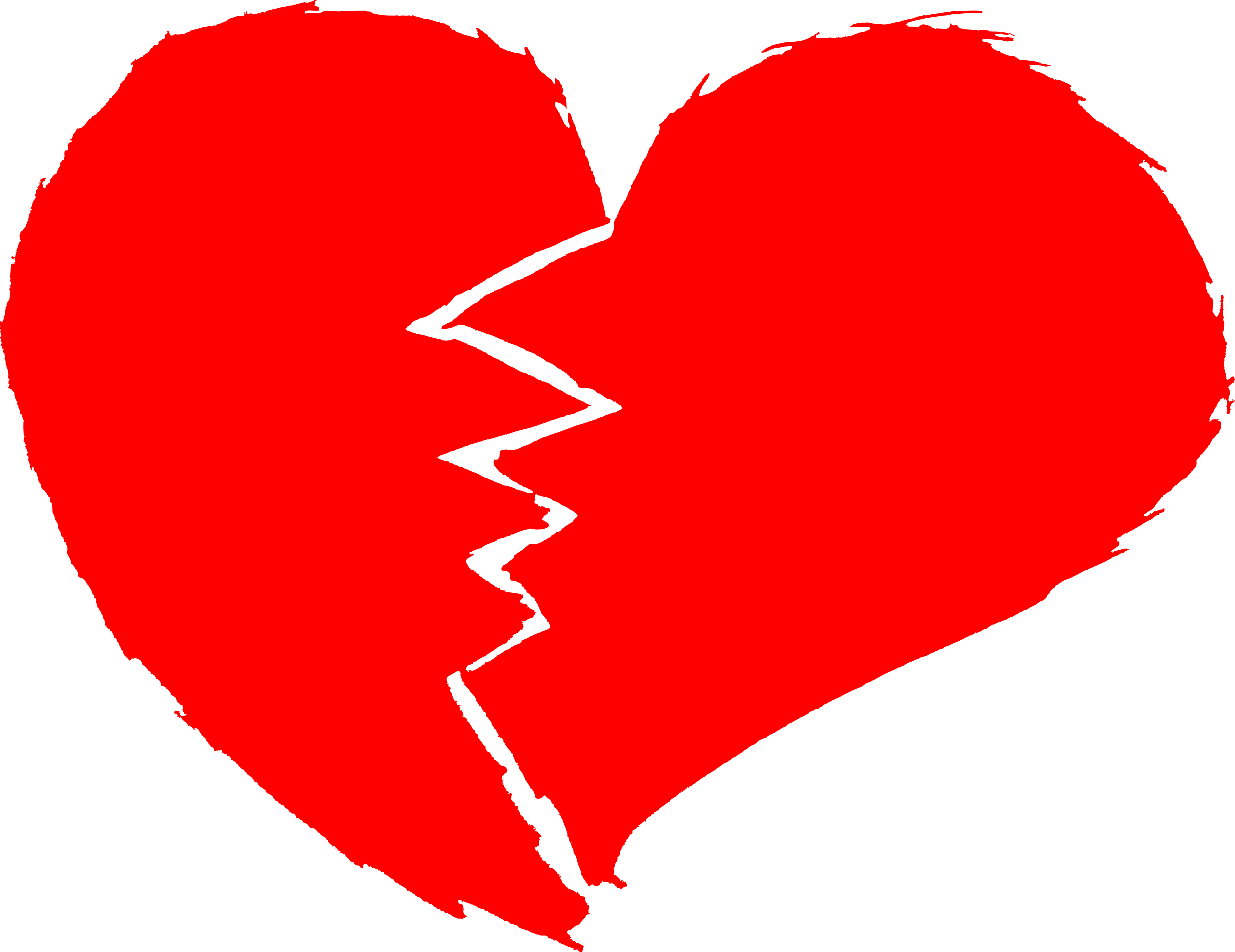 Free Download - Draw A Big Heart (2500x1927), Png Download