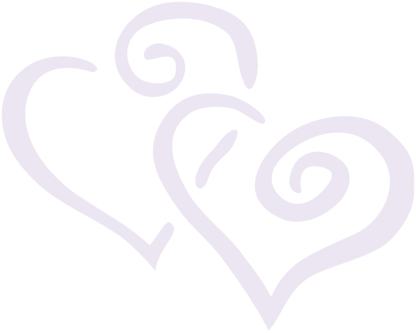 Faint Purple Double Heart Clip Art At Vector Clip Art - White Wedding Hearts Png (600x480), Png Download