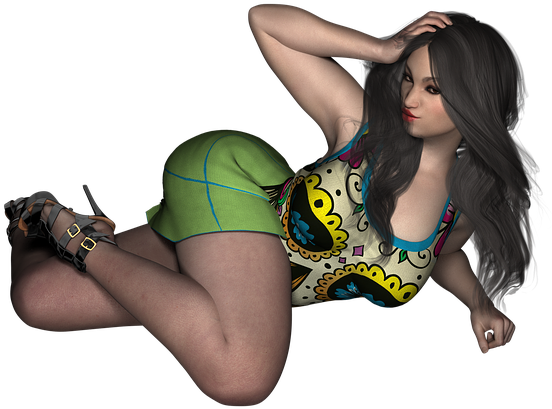 Plus, Size, Sexy, Girl, Woman, Pose, Model, 3d, - Photo Shoot (556x720), Png Download