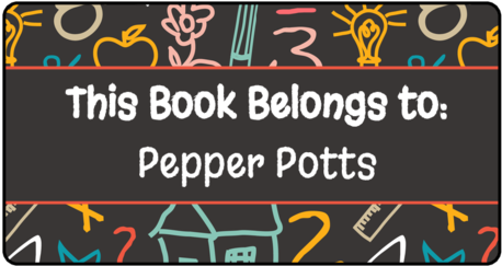 375" X - Book Name Tag Design (500x286), Png Download