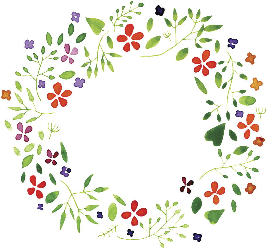 Fresh Watercolor Green Leafy Hand Drawn Wreath Decorative - Wreath (1024x1053), Png Download