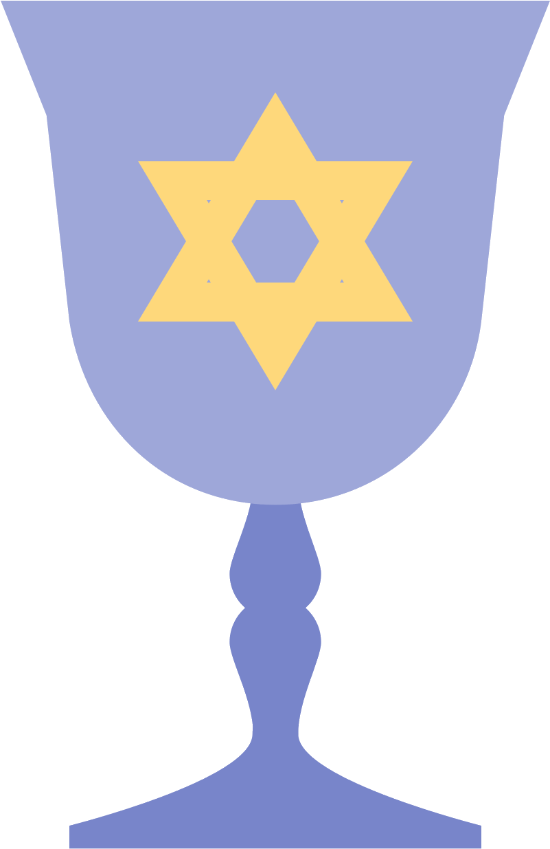 Hanukkah Glass Icon - Emblem (1600x1600), Png Download