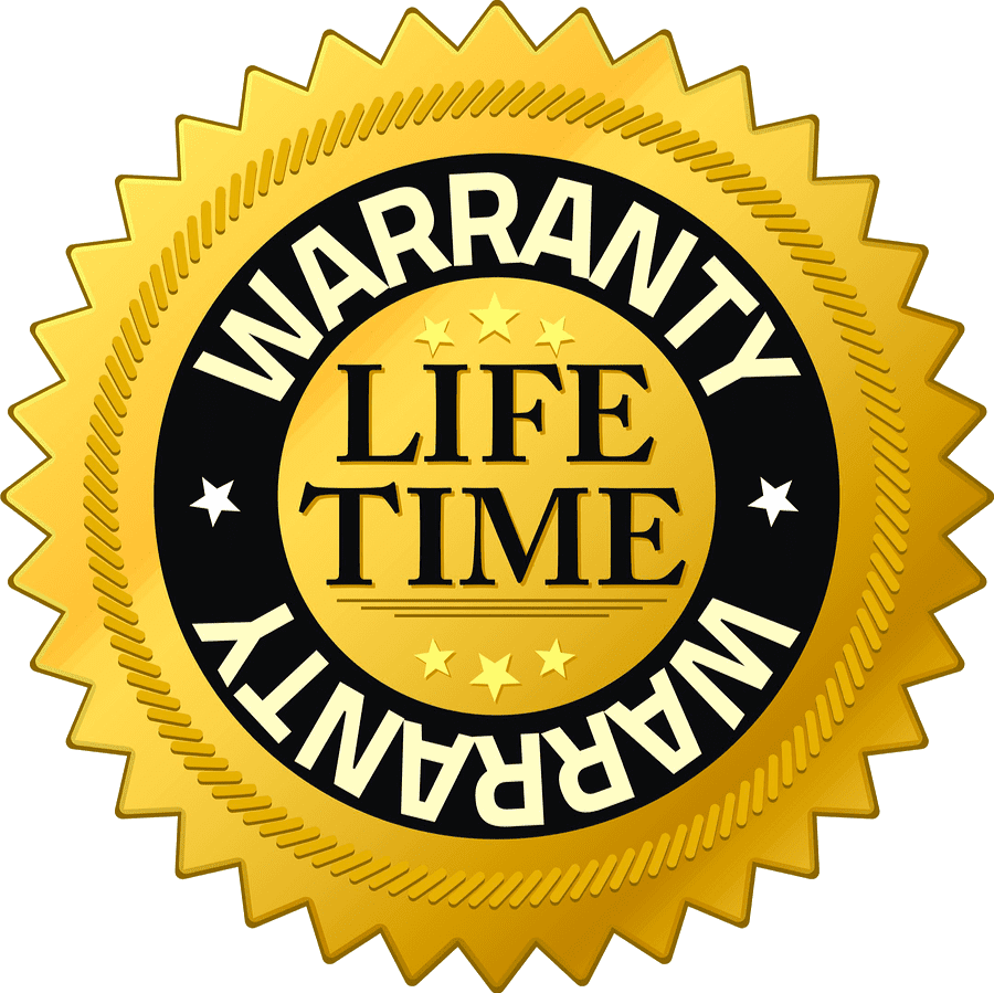 Lifetime Warranty Badge Free (900x899), Png Download