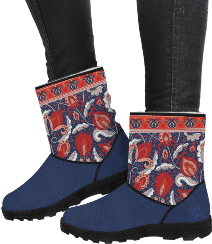 Blue And Red Flower - Woman (900x900), Png Download