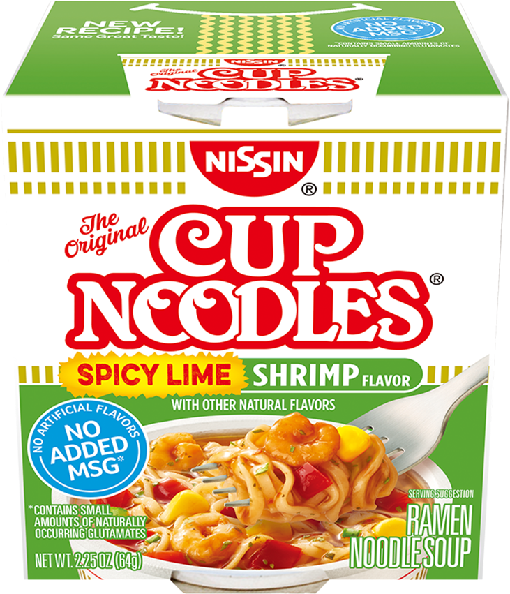 Nissin Noodles The Original - Spicy Lime Shrimp Cup Noodles (1230x853), Png Download