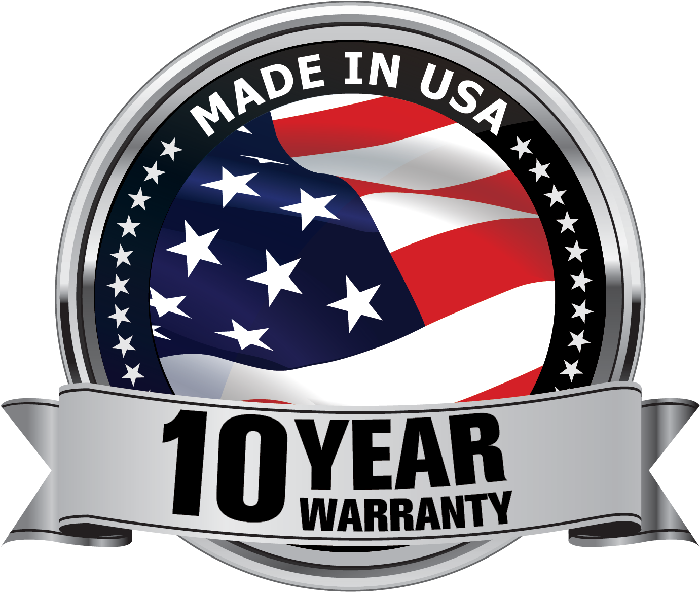 10 Year Warranty - Flag Of The United States (1410x1167), Png Download