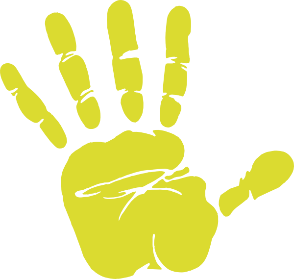 Handprint Clipart Gold - Hand Waving Goodbye Animation (600x569), Png Download