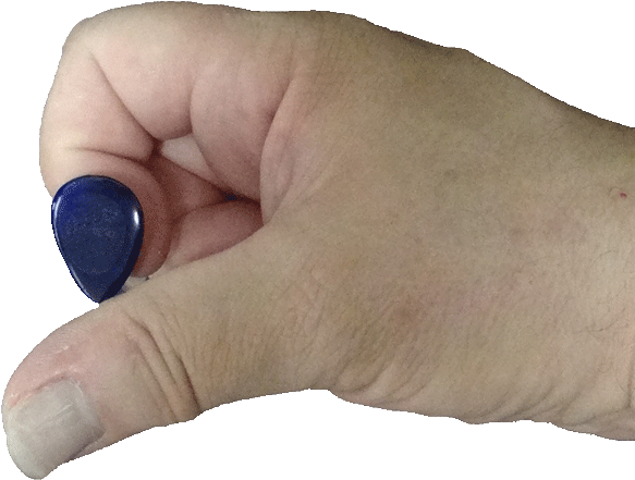Step Three To Holding A Guitar Pick - Index Finger Guitar Pick (750x458), Png Download