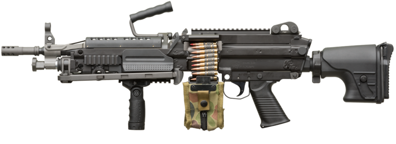 Machine Gun Png - Fn Minimi Mk3 7.62 (800x293), Png Download