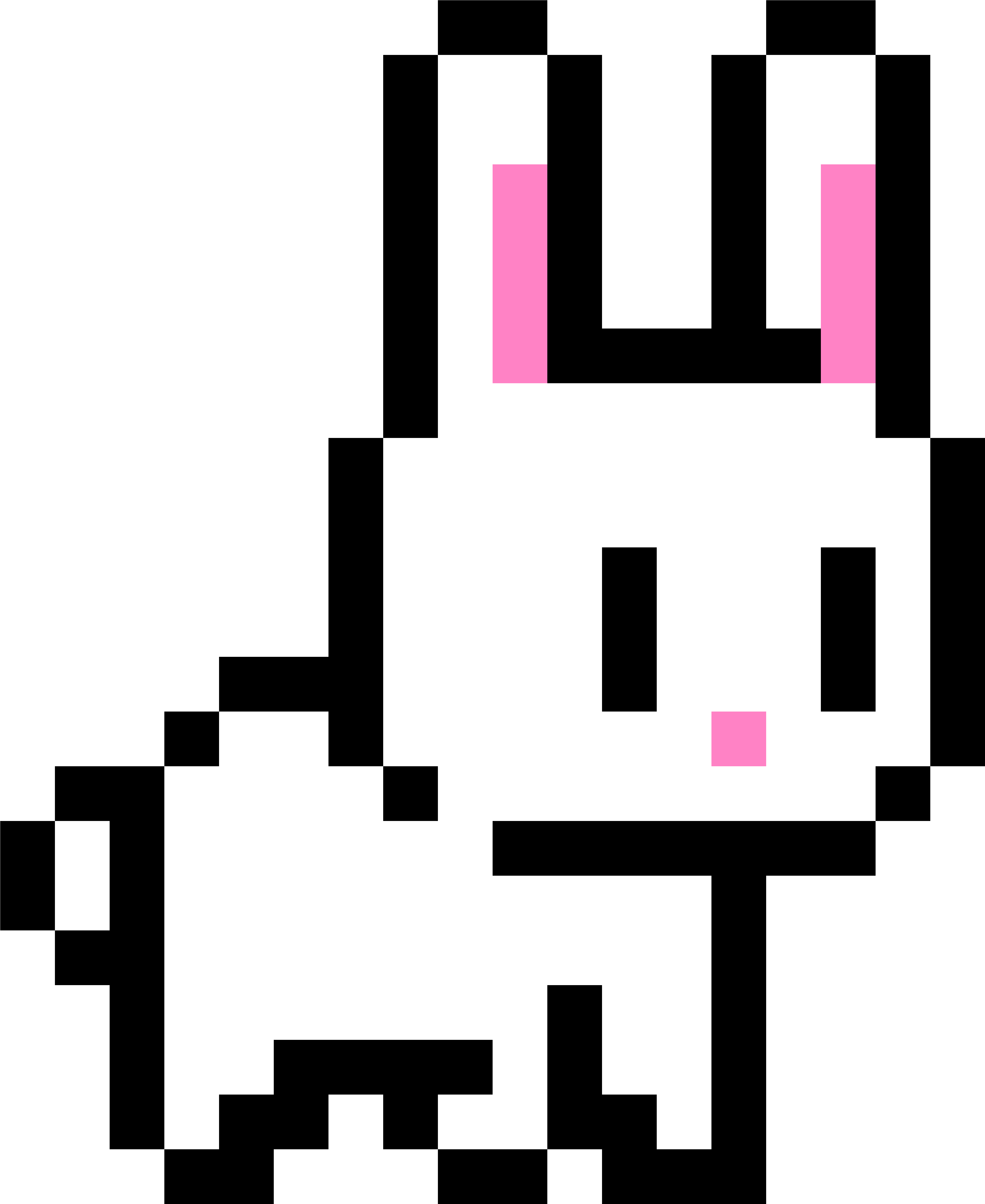 Bunny Transparent Pixel Art - Bunny Pixel Art (5888x6144), Png Download